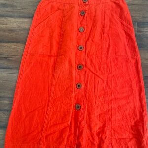 Universal Thread Bright Red A-Line Skirt